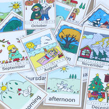 Juego de tarjetas Flash de bolsillo para niños, juego educativo Montessori con palabras en inglés, aprendizaje temprano de idiomas, 27 unidades 2024 - compra barato