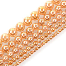 15" Strand Round Cracked Crystal Stone Beads Plated Champagne Loose Beads For Jewelry Making Bracelet Necklace DIY 6-12mm 2024 - buy cheap