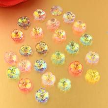 BOLIAO 15Pcs 11mm Rose Flower Shiny Resin Flat Back AB Color Glue on Bags/Clothes Home Accessories Decoration R375 2024 - buy cheap