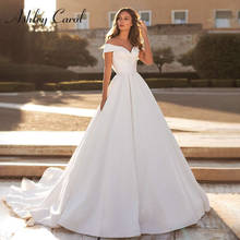 Ashley Carol-Vestido De boda De corte en A, elegante, sin hombros, brillante, Vintage, escote corazón, para playa, 2021 2024 - compra barato