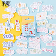 2019 Año nuevo Mini pegatina de papel decoración Diy Ablum diario Scrapbooking etiqueta pegatina Kawaii papelería 2024 - compra barato