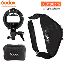 Godox 80*80 cm Softbox Foldable 80x80 Flash Folding + S-Type Bracket Bowens Holder + Bag Kit for Photo Studio Flash Speedlites 2024 - buy cheap