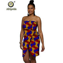 African dresses for women strapless sexy party mini dress wax cotton print dashiki dress ankara wax batik AFRIPRIDE S1925076 2024 - buy cheap