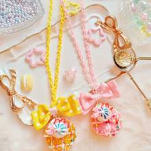 lolita Harajuku cake necklace pendant cute Japanese bow jewelry Lolita soft sister necklace 2024 - buy cheap