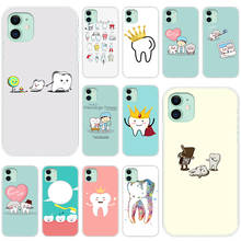 Dentist Dental Crowned Teeth Silicone Phone Case for Apple iPhone 13 12 Mini 11 Pro XS Max X XR 6 6S 7 8 Plus 5 SE 2020 Cover 2024 - buy cheap