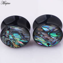 Miqiao orelhas de acrílico de abalone, 2 peças, novo estilo, moda, 6mm-25mm, joia piercing requintada 2024 - compre barato