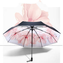 Pocket Umbrella Mini Folding Automatic Women Sunny And Rainy Umbrella Female Pink flowers Parasol Windproof UV Protection 2024 - buy cheap