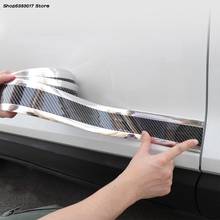 Carbon Fiber Car Door Sill Anti Scratch Strip Cover Car Door Sill Protector Film For Mazda 3 Axela 2019 2020 2021 2022 2024 - buy cheap