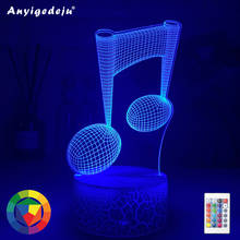 Iluminação noturna para bebês, lâmpada de cabeceira acrílica 3d, led, sensível ao toque, colorida, alimentada por usb