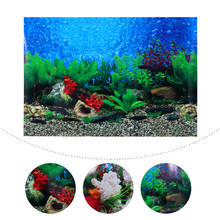 Adesivo de fundo 3d dupla face autoadesivo, cenário decorativo criativo para aquário, 1 peça 2024 - compre barato