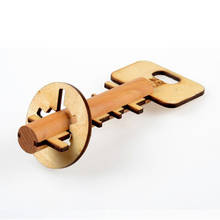 Juguete de madera rompecabezas para desbloquear la llave clásica divertida Kong Ming Lock Toys intelectual educativo para niños adultos LA992214 2024 - compra barato