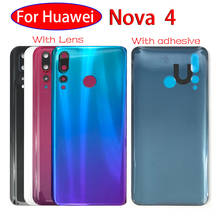 Back Battery Cover Glass  with Camera Glass Lens Back Rear Camera Glass Lens For Huawei Nova 4 2024 - buy cheap