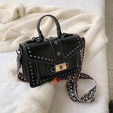 Luxury design women's Messenger bag new female shoulder bag rivet ladies handbag quality PU folds party bags 2019 girl lipstick 2024 - buy cheap