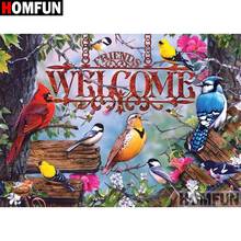 HOMFUN Full Square/Round Drill 5D DIY Diamond Painting "Bird flower forest" Embroidery Cross Stitch 5D Home Decor Gift A30098 2024 - buy cheap
