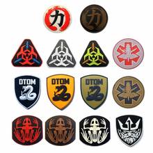 Power dtom frog tirante aplique de braço pvc, emblema militar decorativo aplique de costura patches táticos 2024 - compre barato