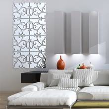Mirror wall stickers decorative living room wall decor modern acrylic large mirror surface stickers fashion diy wall sticker 2024 - buy cheap