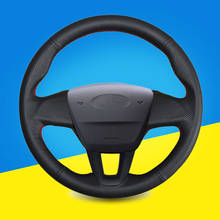 Trança do carro na cobertura do volante para ford focus 3 2015-2018 diy auto volante capa interior acessórios cobre 2024 - compre barato