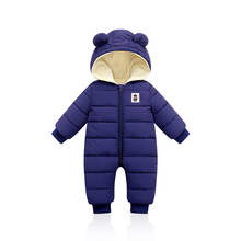 OELKID-peleles con capucha para bebé recién nacido, monos cálidos de terciopelo, de algodón, traje de nieve para niño pequeño, invierno, 2021 2024 - compra barato