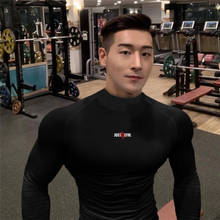 Compression Turtleneck Long Sleeve Shirt Men Fitness Tight T Shirt Man Quick Dry Gym Clothing Bodybuilding Muscle Workout Tshirt 2024 - buy cheap