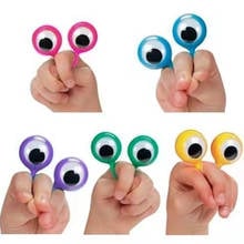 Brinquedos interessantes divertidos interativos atrativos do divertimento dos anéis de plástico dos fantoches do dedo do olho de wiggle para crianças presente de aniversário do miúdo 2024 - compre barato