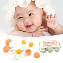 6PCS/Set Baby Kids Pretend Play Wooden Eggs Yolk Kitchen Cooking Baby Kids Toy Preschool Educational Toy Gifts 2024 - buy cheap