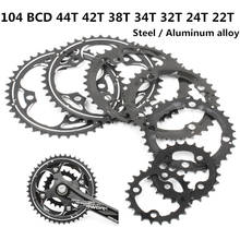 Round Chainring MTB Mountain bike bicycle 22T 24T 32T 34T 38T 42T 44T crankset steel aluminum alloy Tooth plate Parts 2024 - buy cheap