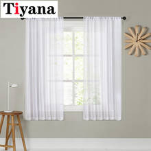 Tiyana short curtain white For Living Room Kitchen Sheer Curtains Door Wedding Party Background Decor Window Drapes P276X 2024 - buy cheap