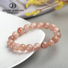 JD AAA+ Natural Moonstone Bracelet 5-12mm Beads Orange Color Stone Bracelets for Women Bracelet Jewelry Accessories 2024 - buy cheap