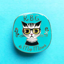 Alfileres esmaltados de gato RBG, accesorios de moda, Pin de solapa de Animal de dibujos animados, joyería feminista 2024 - compra barato
