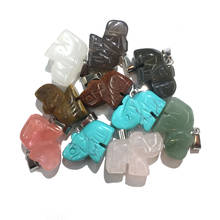 6pcs/lot Elephant Shaped Opal Stones Pendant Reiki Healing Natural Stone Amulet DIY Jewelry Natural Stone Charms Size 15x20mm 2024 - buy cheap
