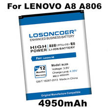 LOSONCOER-batería BL229 de 4950mAh para Lenovo A8, A806, A808t, número de seguimiento en línea 2024 - compra barato