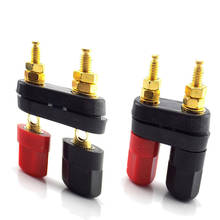 Conector de enchufe Banana de 4MM, poste de unión de metal de Placa dorada, conectores de cable, Terminal de altavoz, conectores DIY, 1 ud. 2024 - compra barato