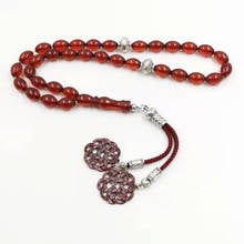 Красная смола Tasbih 33 45 51 66 99 бусы мужские мусульманские четки турецкий стиль браслеты новая мода исламский Misbaha Саудовская Аравия ИД подарок 2024 - купить недорого