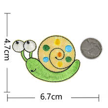 1 PCS Snails Embroidered Applique Cartoon Patch for T-shirt Iron on Patches for Kid Clothes Animal Badges Cartoon Insect Sticker 2024 - buy cheap
