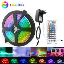 LED Strip Light RGB 5050 2835 Flexible Ribbon WiFi Bluetooth 12V led strip 20M 5M 10M 15M Waterproof Tape Diode+Control+Adapter 2024 - купить недорого