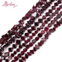 4x6,5x8,6mm Square Coin Red Garnet Natural Stone Beads For DIY Necklace Bracelets Earrings Jewelry Making 14" Free Shipping 2024 - buy cheap