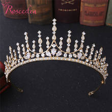 Luxury CZ Zirconia Tiaras Crowns Princess Pageant Engagement Wedding Hair Accessories Evening Dress Bridal Jewelry RE4018 2024 - buy cheap