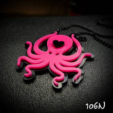 New Acrylic Octopus pendant necklace simple style animal Pink Octopus necklace for men unisex punk new fashion jewelry 2024 - buy cheap