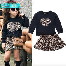 2020 Spring Toddler Girls Clothes Set Leopard Print Long Sleeve Tops +Skirts Children 2pieces Tracksuit Baby Girl Suit Outfit 2024 - buy cheap