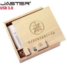 JASTER-memoria USB 3,0 de madera + unidad Flash de Arce, 4GB, 8GB, 16GB, 32GB, 64GB, 128GB, Logo gratis 2024 - compra barato