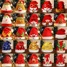Sombreros de Papá Noel decoración adorno Navidad muñeco de nieve sombreros niños mujeres hombres gorra para Navidad decoración fiesta 2024 - compra barato