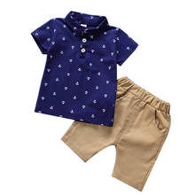 Conjuntos de ropa para niños pequeños, camisa de manga corta con patrón de corona, Tops y pantalones cortos, trajes de verano para bebés de 1, 2 y 3 años, 2020 2024 - compra barato