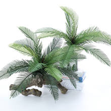 Artificial brasil palmeira folha verde plantas plástico vaso bonsai folhas jardim casa enfeites de mesa de casamento decoração 2024 - compre barato