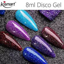 Kismart 8ml Gel Nail Polish Semi-transparent Glitter Nail Gel Crystal Varnish Soak Off Nail Art UV Gel Diamond Disco Gel Polish 2024 - buy cheap