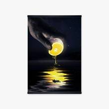 Creative Landscape Wall Art Poster Moon Starry Night Picture Decoration Prints Canvas Home Decor Painting Magnetic Wooden Frame 2024 - buy cheap