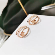 Yun ruo, модный, роскошный, хорошее Lucky Star кольца розовое золото Цвет женские подарок на день рождения Титан Сталь ювелирных изделий никогда не увядает Прямая доставка 2024 - купить недорого