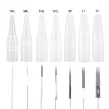 50Pcs Disposable Fog Eyebrow Permanent Tattoo Microblading Needle +Needle Cap 1RL 3RL 5RL 7RL 3F 5F 7F Temporary Tattoo Supplies 2024 - buy cheap