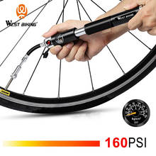 WEST BIKING Lightweight Portable Bicycle Pump High Pressure Inflatable Belt Gauge Bicicleta Bike Accessories Bike Hand Pump 2024 - buy cheap