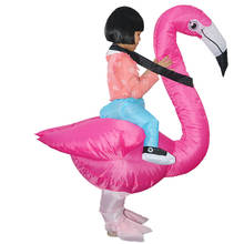 Fantasia de flamingo inflável para crianças e adultos, para carnaval, festas, halloween, natal, adereços para cosplay 2024 - compre barato