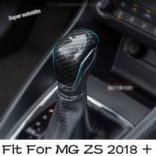 Lapetus Gear Shift Gearshift Head Knob Cover Trim 1 Pcs Matte / Carbon Fiber Style Fit For MG ZS 2018 2019 2020 2021 2022 / ABS 2024 - buy cheap